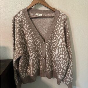 Entro Tan and Cream Women's Cardigan